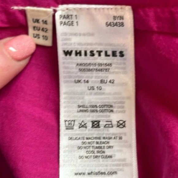 Whistles Women's Bonnie Broderie Blouse with Matching Tank Size 10 - Picture 9 of 9